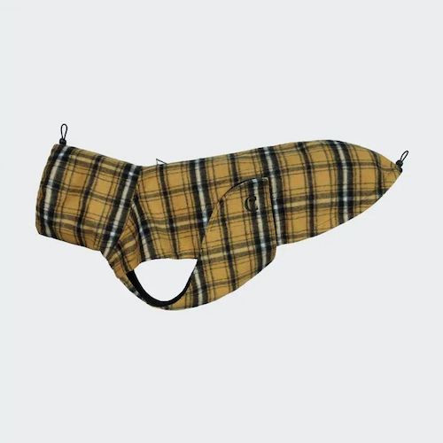 Cloud7-Regenjacke-glasgow-plaid-yellow-on-grey
