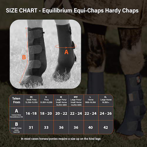 Hardy Chaps - Size Guide