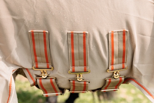 Kentucky-Horsewear-Fliegendecke-Comfort-piede-beige-Bauchschnalle