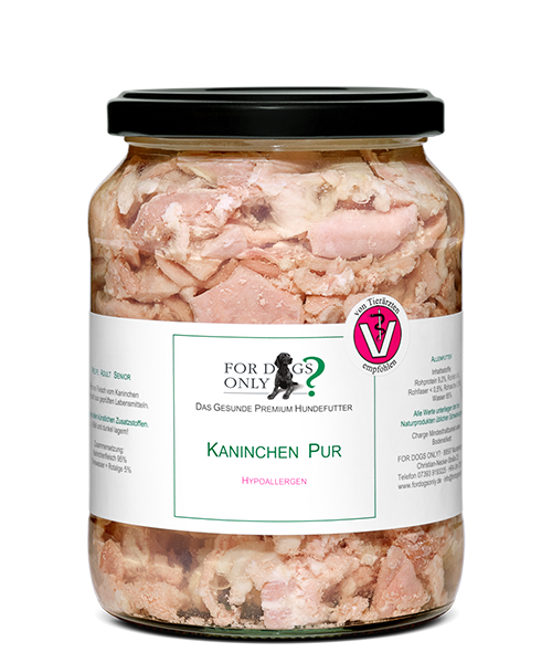 Premium Hundefutter Kanninchen Pur - For Dogs Only?