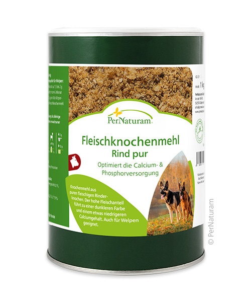 Fleischknochenmehl Rind pur 1 kg - PerNaturam